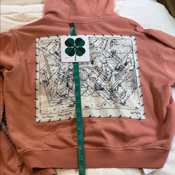 MCQ Alexander McQueen In Dust appliquéd cotton-jersey hoodie - Picture 16 of 17